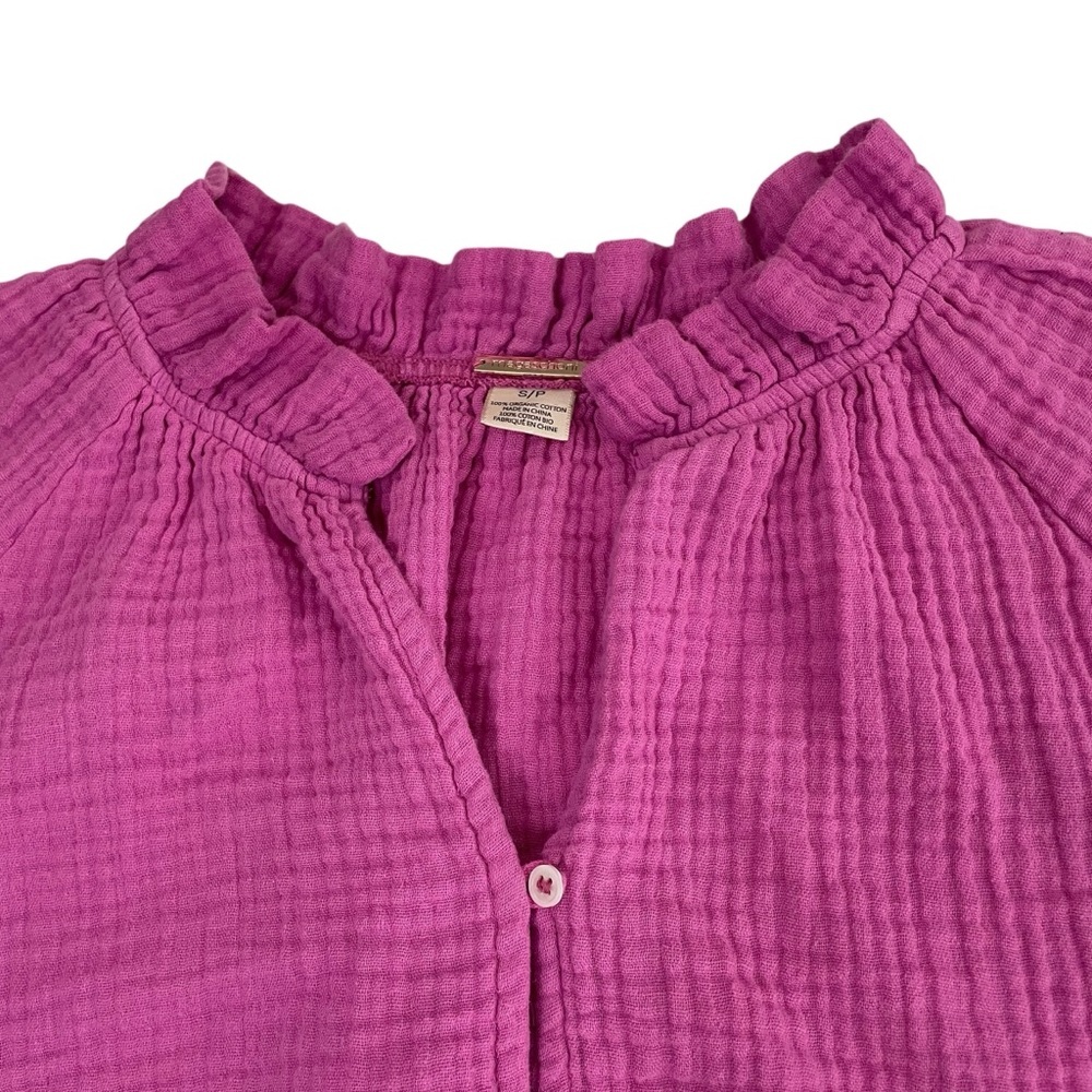 Magaschoni Organic Cotton Gauze Rosebud Pink Mini‎ Dress - Picture 7 of 13